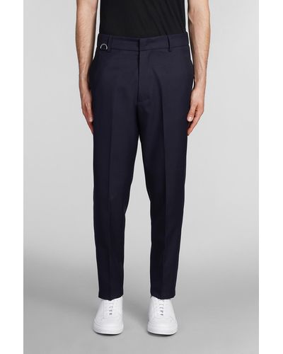 Low Brand Pantalone in Lana Blu