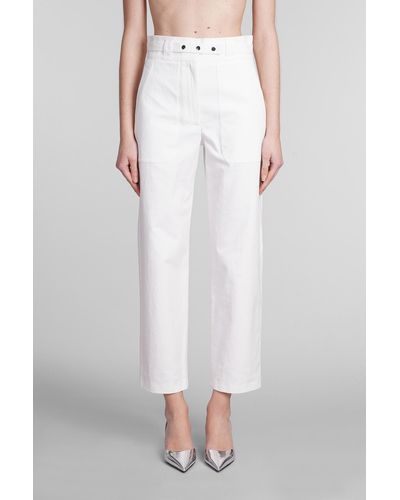 IRO Pantalone Zoannah in Cotone Bianco
