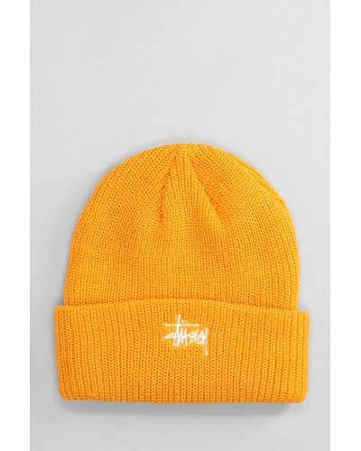 Stussy Cappello in Acrilico Arancione