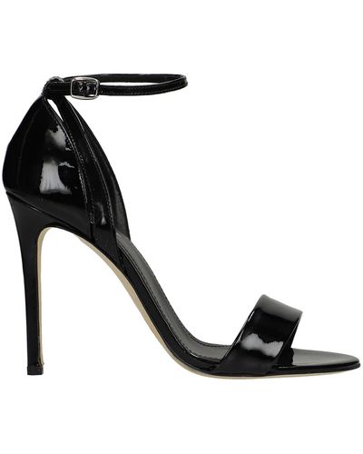 The Seller Sandals In Black Patent Leather