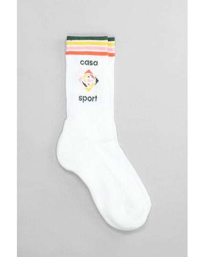 Casablanca Socks In White Cotton