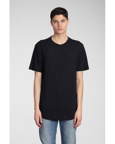 James Perse T-shirt In Blue Cotton - Black