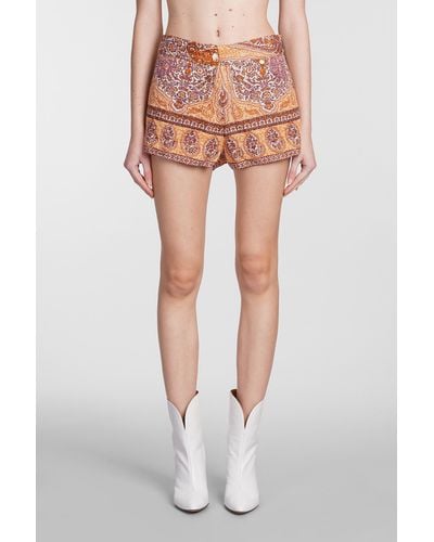Antik Batik Shorts Tajar in Cotone Arancione
