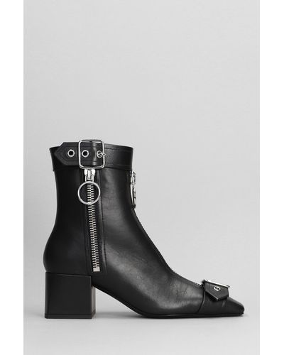Courrèges stretch leather boots - Black
