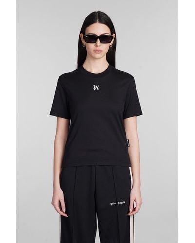 Palm Angels T-Shirt in Cotone Nero