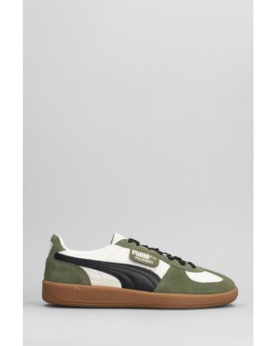 PUMA Palermo Og Sneakers In Green Suede And Fabric - Multicolor