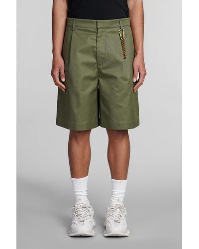 DARKPARK Saint Shorts In Green Cotton