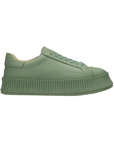 Jil Sander Sneakers In Green Leather