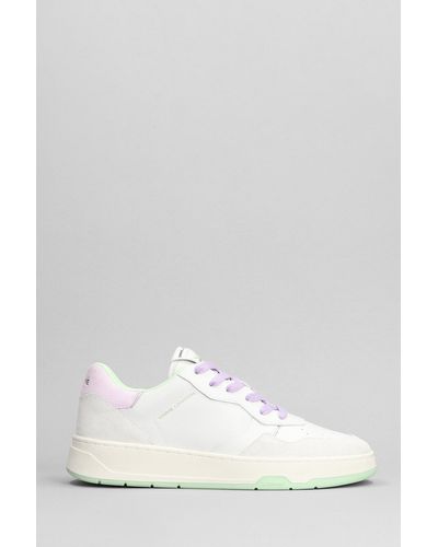 Crime London Sneakers In White Suede And Leather