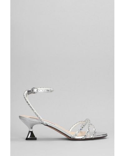 Marc Ellis Sandals In Silver Leather - White
