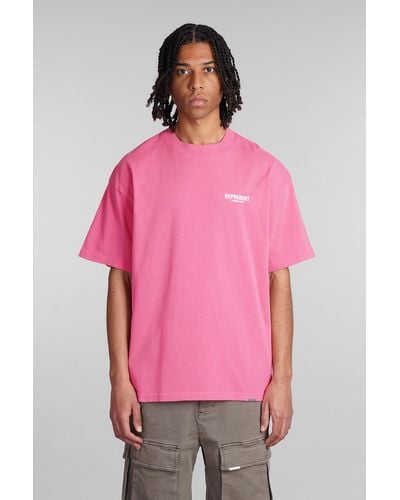 Represent T-Shirt in Cotone Rosa