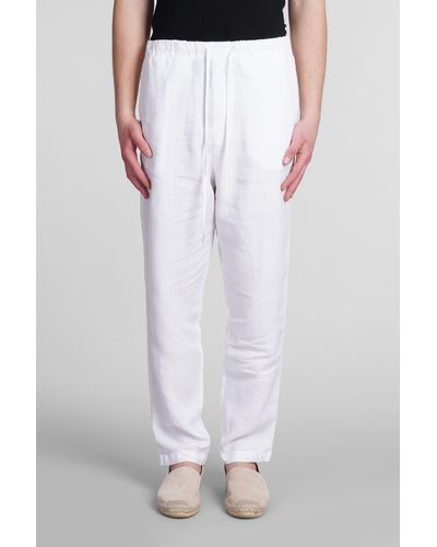 120 Pants In White Linen