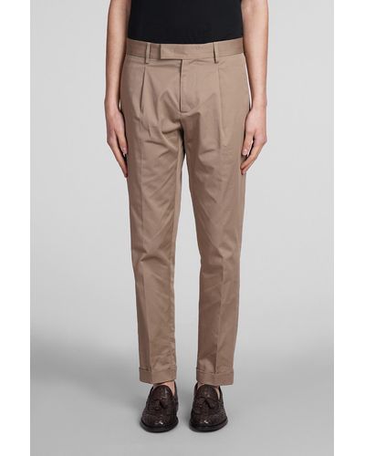 Low Brand Oyster Pants In Beige Cotton - Natural