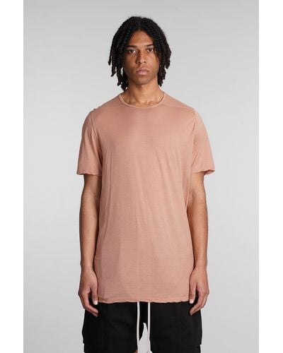 Rick Owens T-Shirt Level t in Cotone Rosa - Multicolore