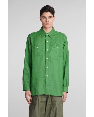 Needles Camicia in lino Verde