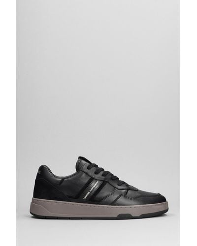 Crime London Sneakers In Black Suede And Leather