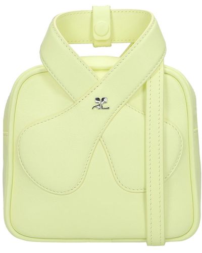 Courreges Shoulder Bag In Yellow Leather