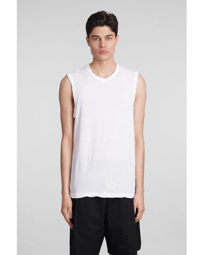 James Perse Tank Top In White Cotton