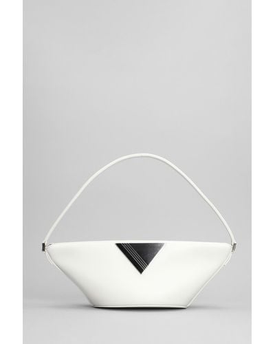 The Attico Piccola Hand Bag In White Leather - Multicolor