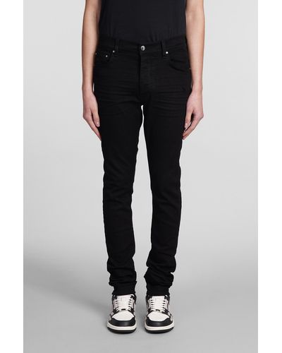 Amiri Stack Jeans In Cotton - Black