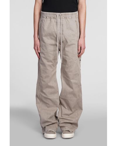 Rick Owens Pusher Pant Pants In Gray Cotton - Brown