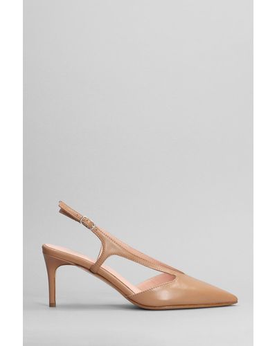Anna F. Pumps In Camel Leather - Pink