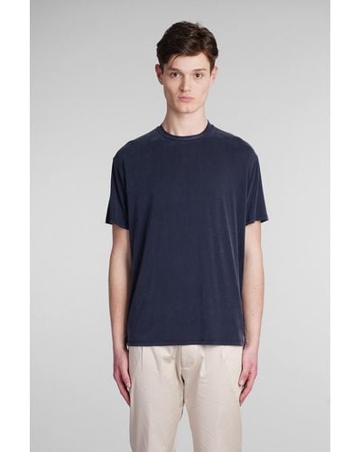 Low Brand T-Shirt B224 in Cupro Blu