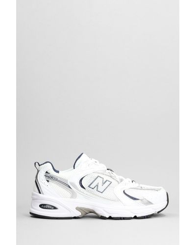New Balance Mr530 Logo-embossed Leather And Mesh Low-top Sneakers - White