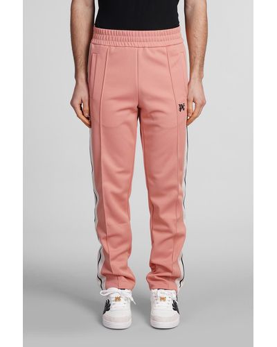 Palm Angels Pantalone in Poliestere Rosa - Rosso