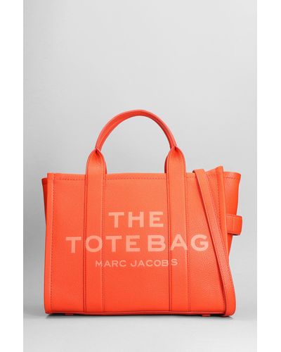 Marc Jacobs The Medium Tote Tote In Orange Leather