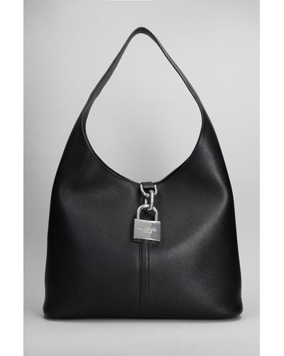 Balenciaga Borsa a mano Locker hobo m in Pelle Nera - Nero