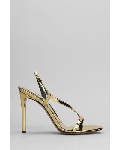 Alexandre Vauthier Sandali in Pelle Oro - Metallizzato