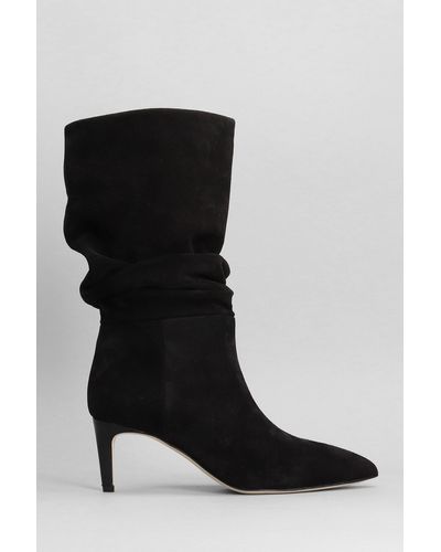 Paris Texas High Heels Ankle Boots - Black