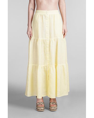 120 Skirt In Yellow Linen