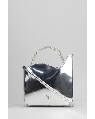 Le Silla Ivy Shoulder Bag In Silver Leather - Gray