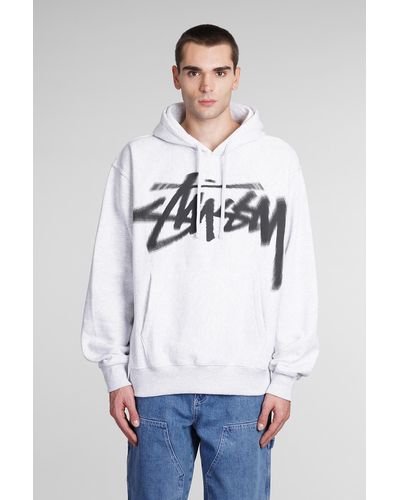 Felpa stussy hotsell grigia senza cappuccio