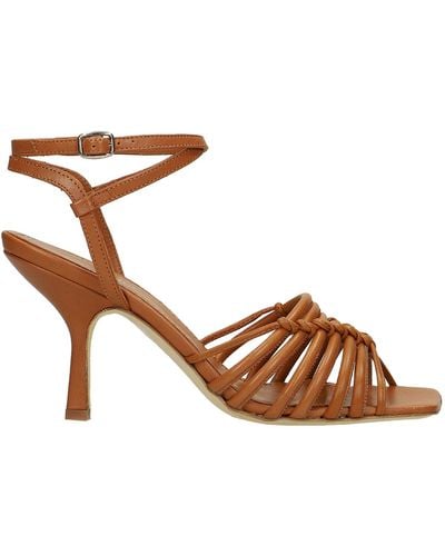 The Seller Sandals In Leather Color Leather - Multicolor