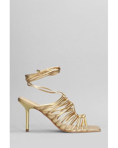 Werner Sandals In Gold Leather - Metallic
