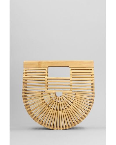 Cult Gaia Borsa a mano Gaias mini ark in Bamboo Beige - Metallizzato