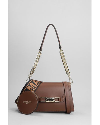 Marc Ellis Kourtney S Jackie Shoulder Bag In Brown Faux Leather