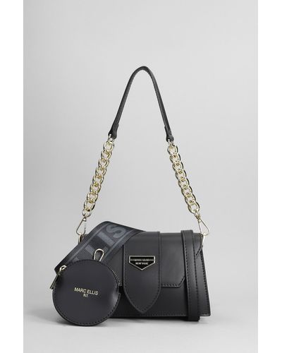 Marc Ellis Kourtney S Shade Shoulder Bag In Black Faux Leather