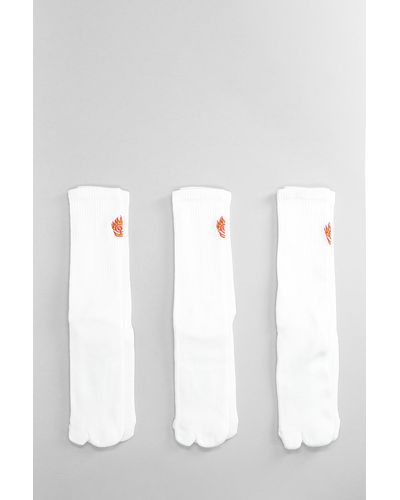 Maharishi Socks In White Cotton