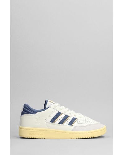 adidas Centennial 85 Lo Sneakers In White Leather - Metallic