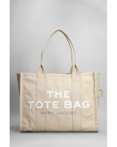 Marc Jacobs The Traveler Tote In Beige Cotton - Natural