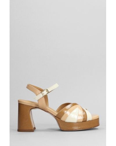 Pedro Miralles Sandals In Camel Leather - Multicolor