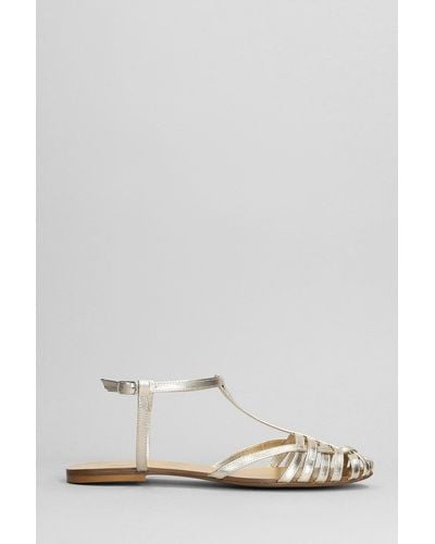 Anna F. Flats In Platinum Leather - White