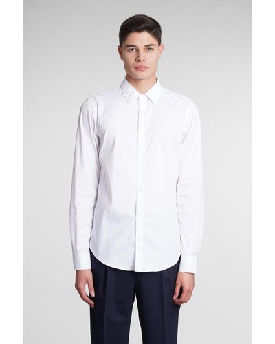 Grifoni Shirt In White Cotton