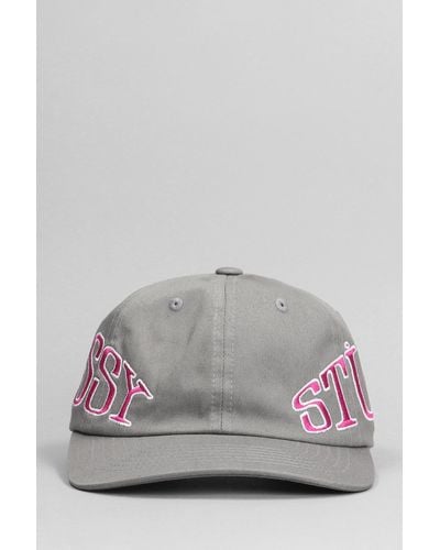 Stussy Hats In Gray Cotton