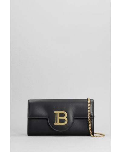 Balmain B Buzz Wallet In Leather - Gray