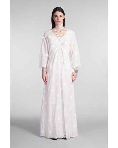Holy Caftan Aminia Lev Dress In White Cotton